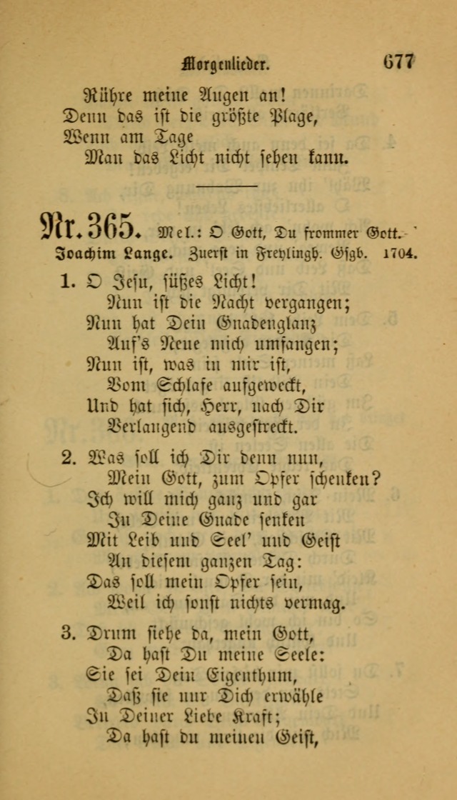 Deutsches Gesangbuch: eine auswahl geistlicher Lieder aus allen Zeiten der Christlichen Kirche für kirchliche und häusliche Gebrauch (Neue, verb. und verm. Aufl) page 679