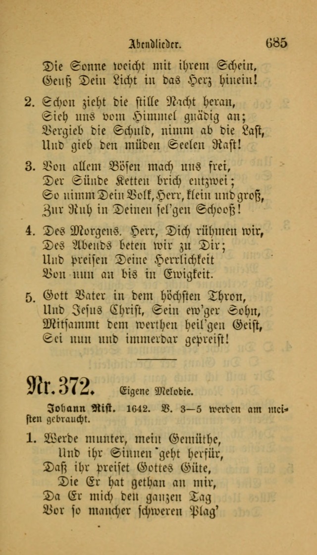 Deutsches Gesangbuch: eine auswahl geistlicher Lieder aus allen Zeiten der Christlichen Kirche für kirchliche und häusliche Gebrauch (Neue, verb. und verm. Aufl) page 687