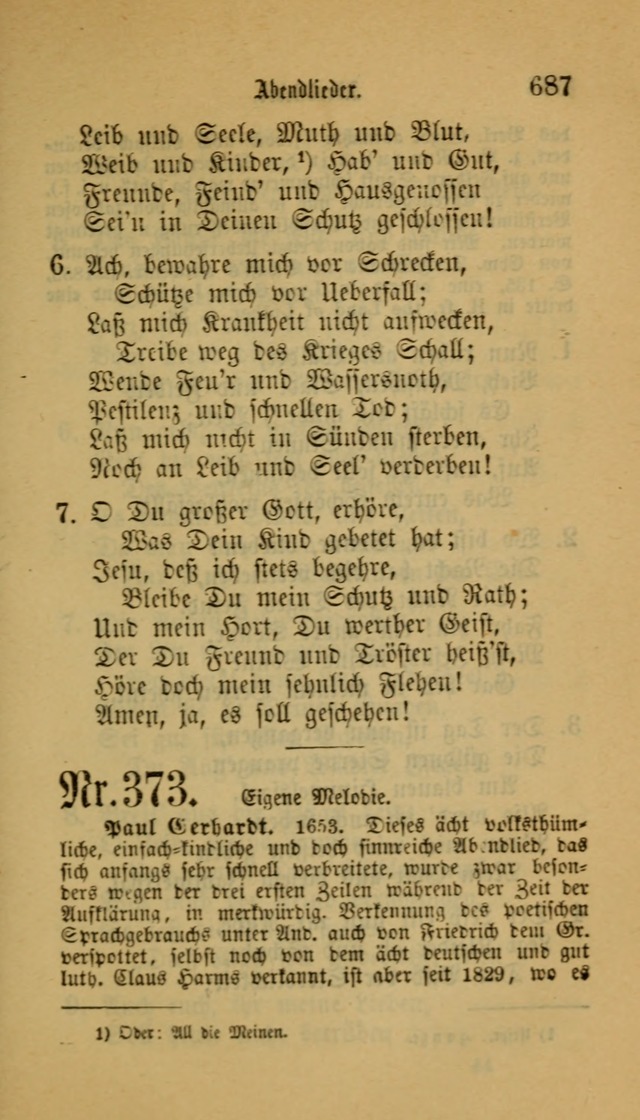 Deutsches Gesangbuch: eine auswahl geistlicher Lieder aus allen Zeiten der Christlichen Kirche für kirchliche und häusliche Gebrauch (Neue, verb. und verm. Aufl) page 689