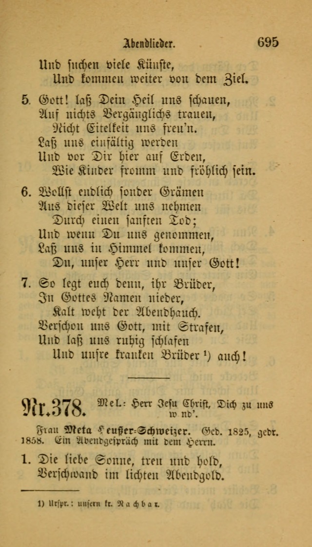 Deutsches Gesangbuch: eine auswahl geistlicher Lieder aus allen Zeiten der Christlichen Kirche für kirchliche und häusliche Gebrauch (Neue, verb. und verm. Aufl) page 697