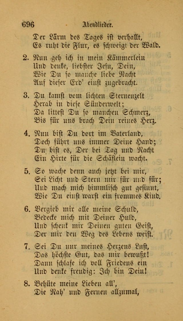 Deutsches Gesangbuch: eine auswahl geistlicher Lieder aus allen Zeiten der Christlichen Kirche für kirchliche und häusliche Gebrauch (Neue, verb. und verm. Aufl) page 698