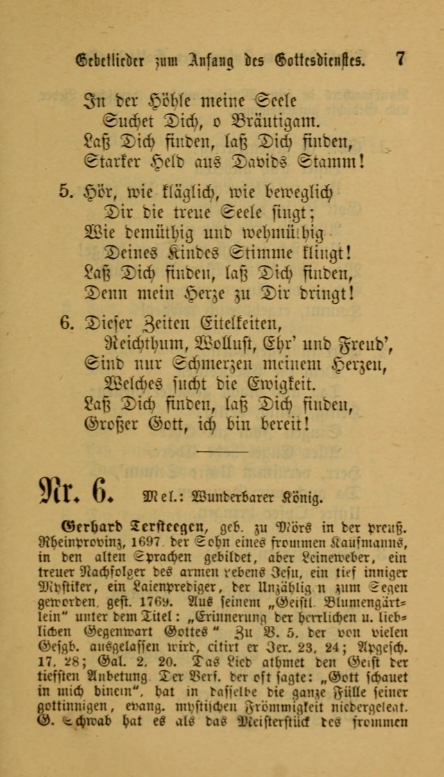 Deutsches Gesangbuch: eine auswahl geistlicher Lieder aus allen Zeiten der Christlichen Kirche für kirchliche und häusliche Gebrauch (Neue, verb. und verm. Aufl) page 7