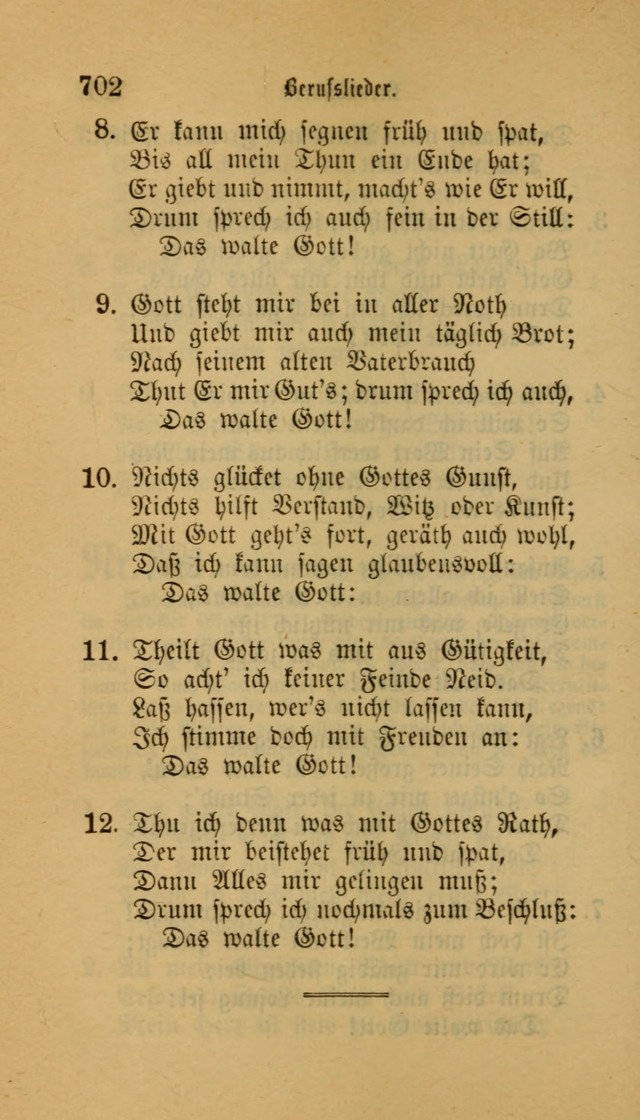 Deutsches Gesangbuch: eine auswahl geistlicher Lieder aus allen Zeiten der Christlichen Kirche für kirchliche und häusliche Gebrauch (Neue, verb. und verm. Aufl) page 704