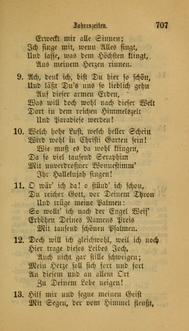 Deutsches Gesangbuch: eine auswahl geistlicher Lieder aus allen Zeiten der Christlichen Kirche für kirchliche und häusliche Gebrauch (Neue, verb. und verm. Aufl) page 709