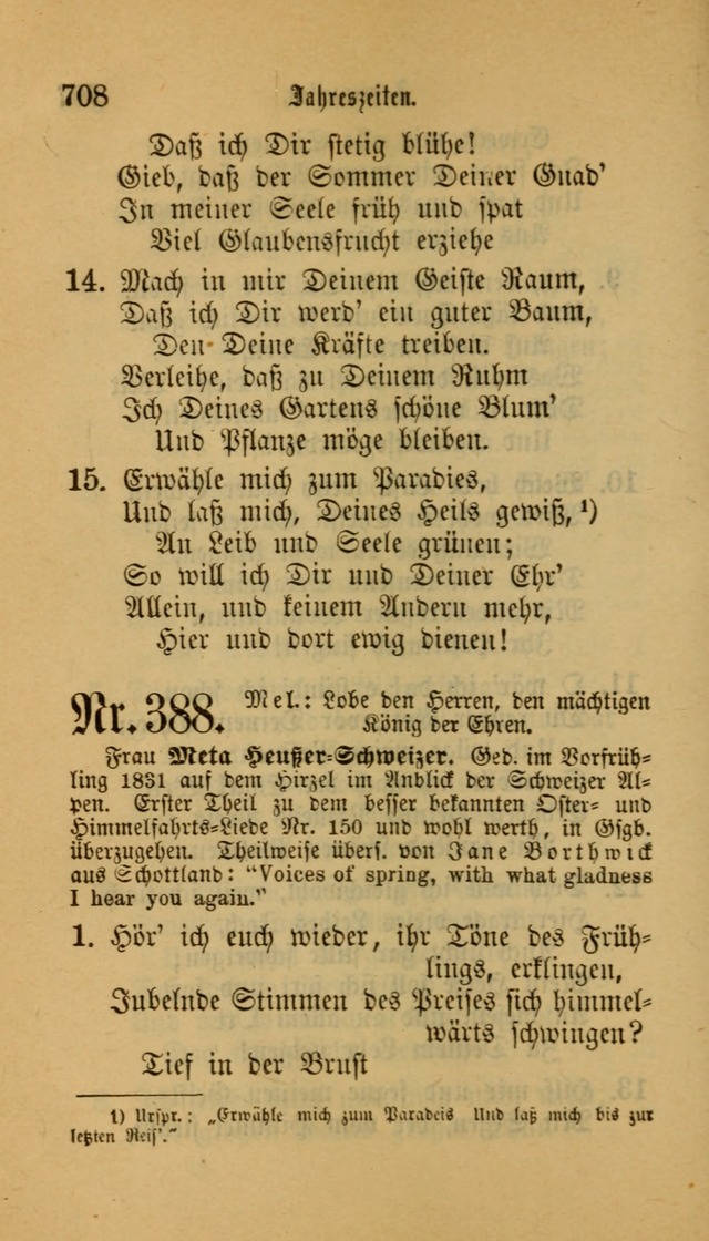 Deutsches Gesangbuch: eine auswahl geistlicher Lieder aus allen Zeiten der Christlichen Kirche für kirchliche und häusliche Gebrauch (Neue, verb. und verm. Aufl) page 710