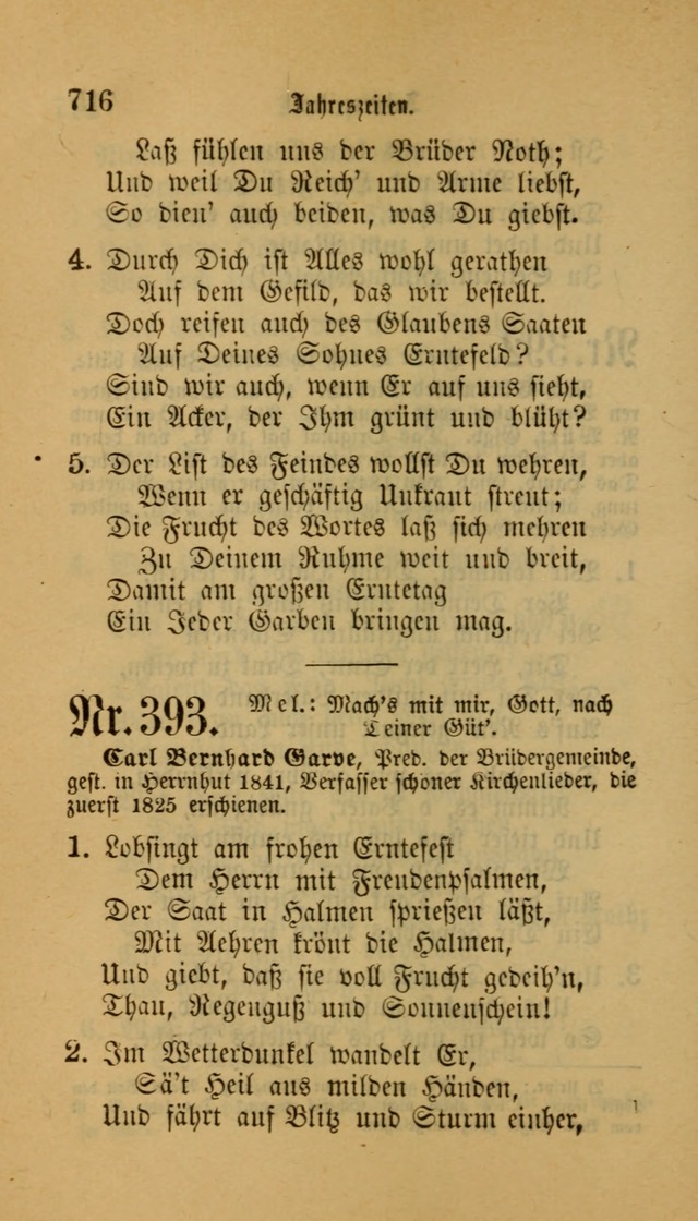 Deutsches Gesangbuch: eine auswahl geistlicher Lieder aus allen Zeiten der Christlichen Kirche für kirchliche und häusliche Gebrauch (Neue, verb. und verm. Aufl) page 718