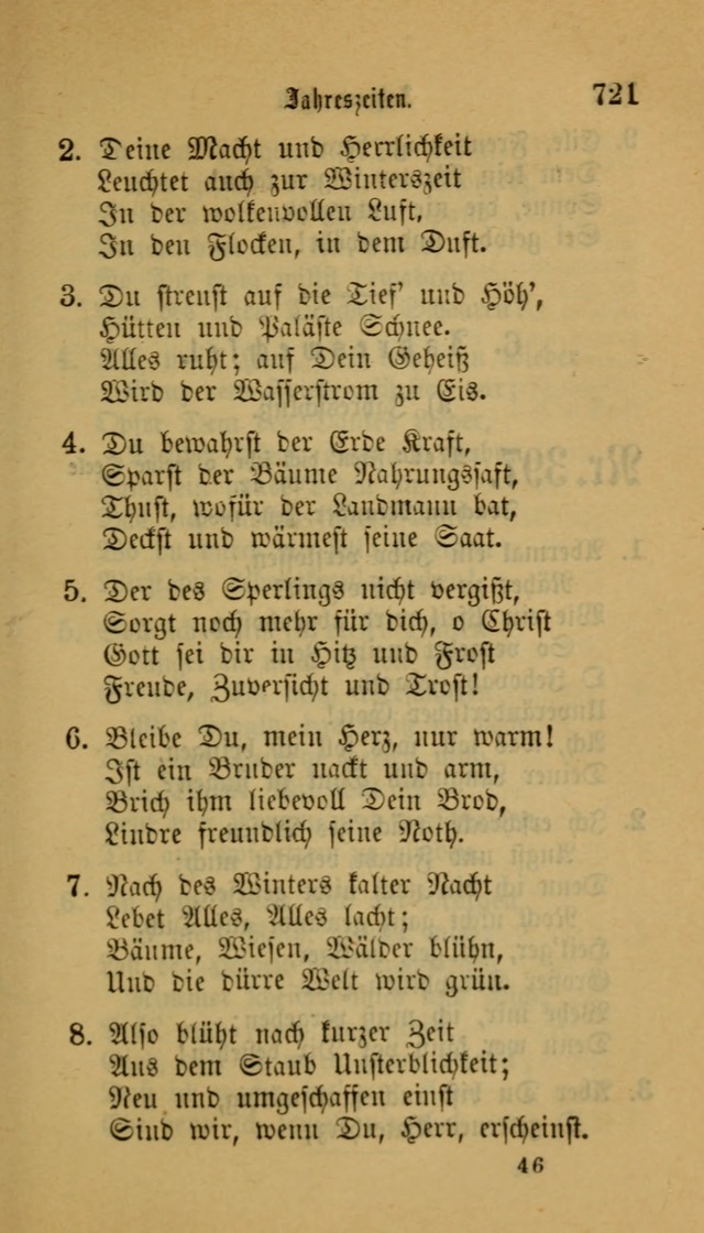 Deutsches Gesangbuch: eine auswahl geistlicher Lieder aus allen Zeiten der Christlichen Kirche für kirchliche und häusliche Gebrauch (Neue, verb. und verm. Aufl) page 723