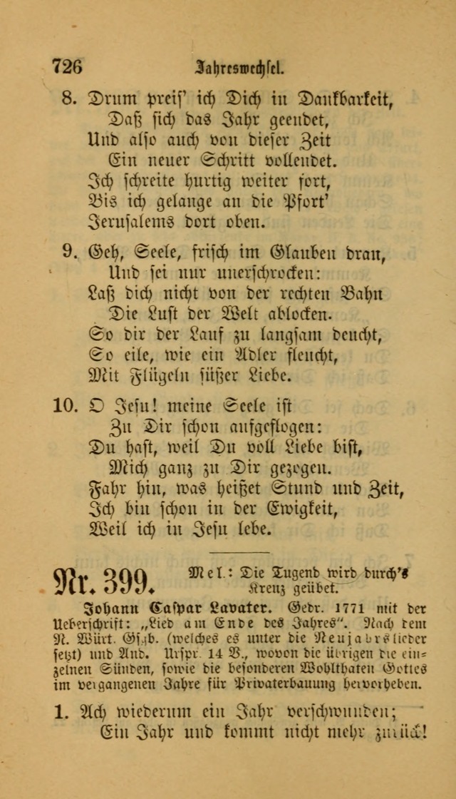 Deutsches Gesangbuch: eine auswahl geistlicher Lieder aus allen Zeiten der Christlichen Kirche für kirchliche und häusliche Gebrauch (Neue, verb. und verm. Aufl) page 728