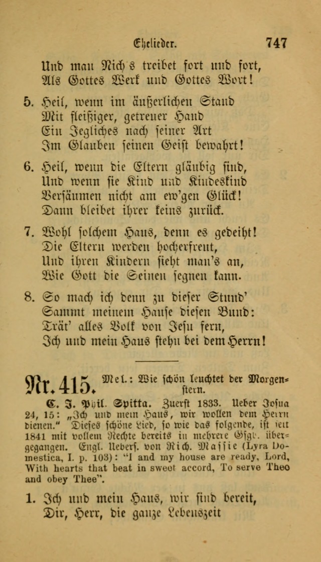 Deutsches Gesangbuch: eine auswahl geistlicher Lieder aus allen Zeiten der Christlichen Kirche für kirchliche und häusliche Gebrauch (Neue, verb. und verm. Aufl) page 749