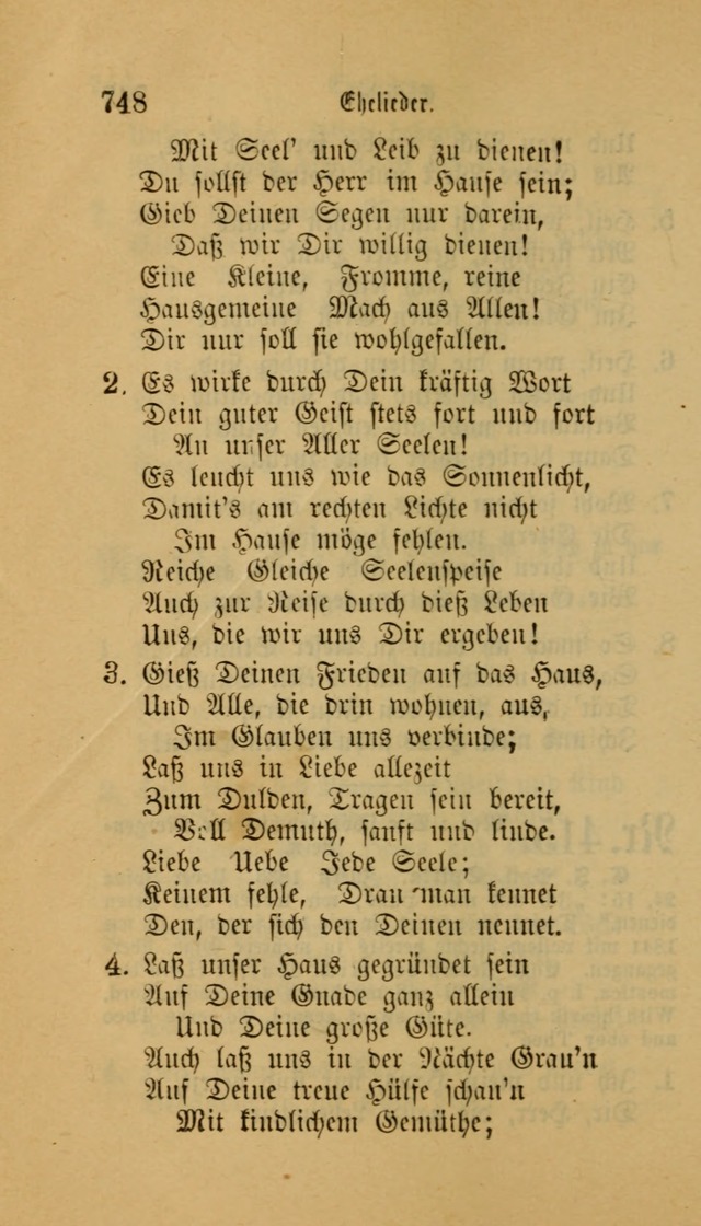 Deutsches Gesangbuch: eine auswahl geistlicher Lieder aus allen Zeiten der Christlichen Kirche für kirchliche und häusliche Gebrauch (Neue, verb. und verm. Aufl) page 750