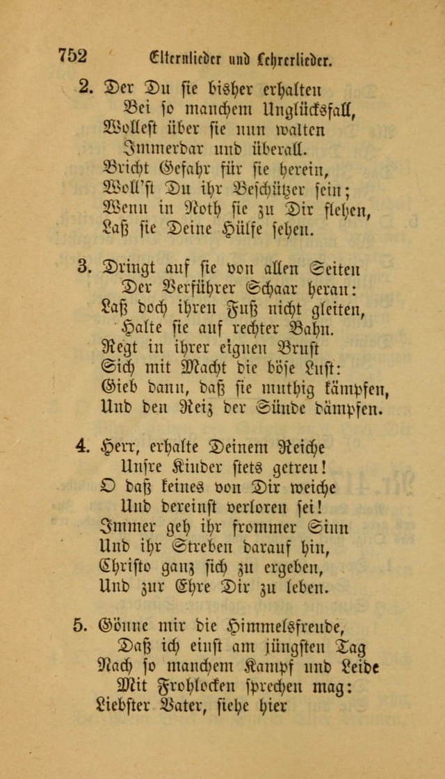 Deutsches Gesangbuch: eine auswahl geistlicher Lieder aus allen Zeiten der Christlichen Kirche für kirchliche und häusliche Gebrauch (Neue, verb. und verm. Aufl) page 754