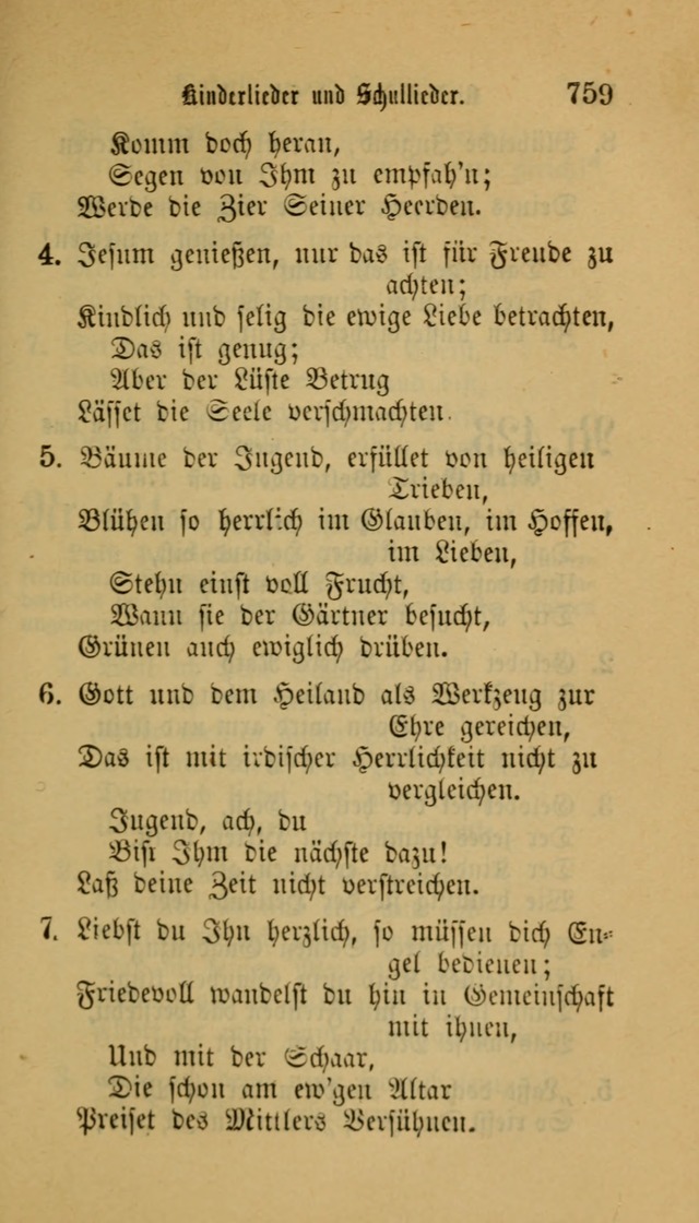 Deutsches Gesangbuch: eine auswahl geistlicher Lieder aus allen Zeiten der Christlichen Kirche für kirchliche und häusliche Gebrauch (Neue, verb. und verm. Aufl) page 761