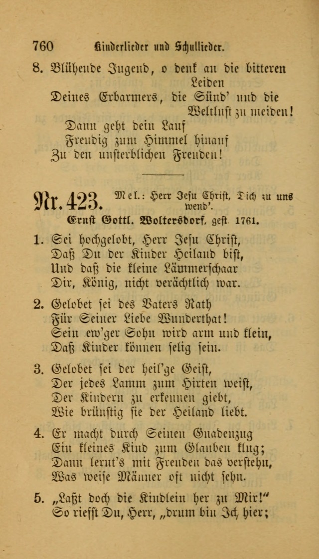 Deutsches Gesangbuch: eine auswahl geistlicher Lieder aus allen Zeiten der Christlichen Kirche für kirchliche und häusliche Gebrauch (Neue, verb. und verm. Aufl) page 762