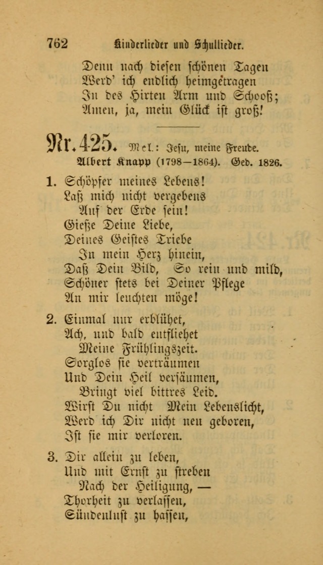 Deutsches Gesangbuch: eine auswahl geistlicher Lieder aus allen Zeiten der Christlichen Kirche für kirchliche und häusliche Gebrauch (Neue, verb. und verm. Aufl) page 764