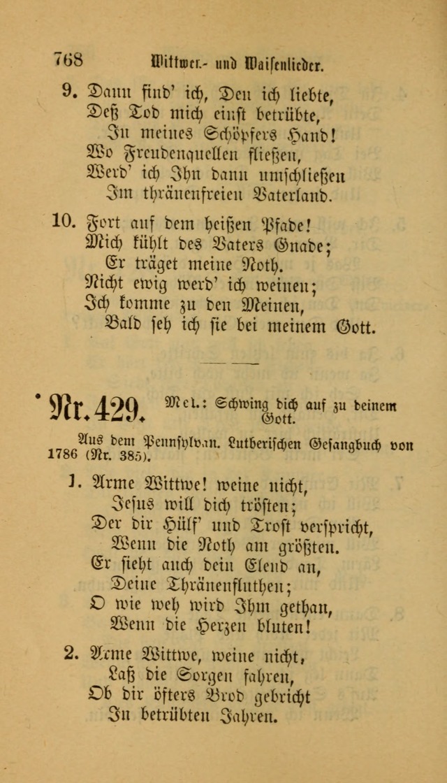 Deutsches Gesangbuch: eine auswahl geistlicher Lieder aus allen Zeiten der Christlichen Kirche für kirchliche und häusliche Gebrauch (Neue, verb. und verm. Aufl) page 770