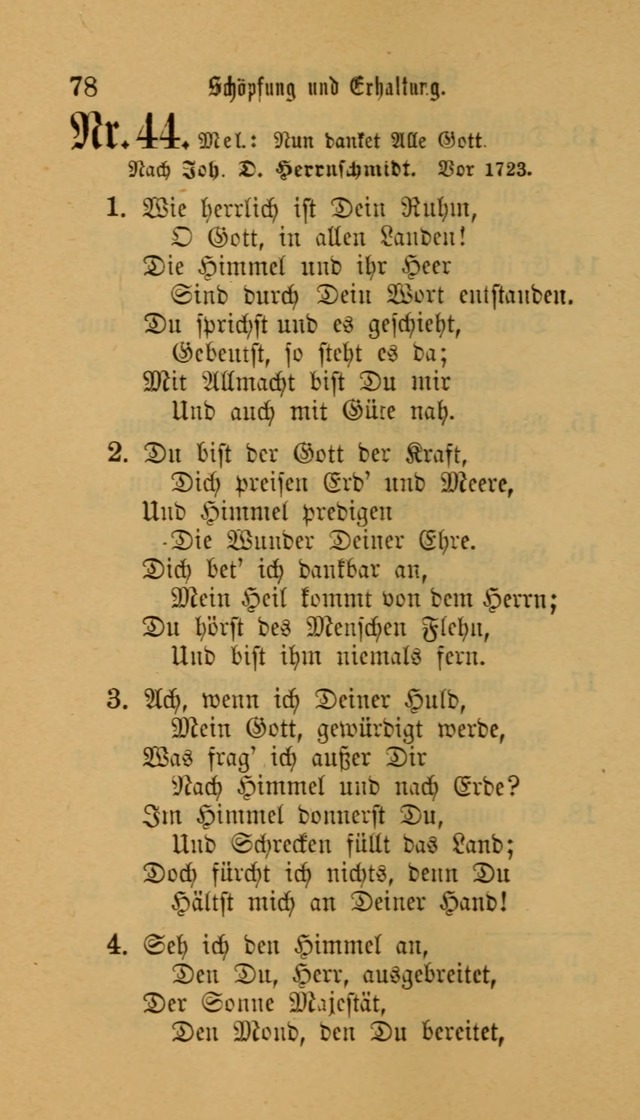 Deutsches Gesangbuch: eine auswahl geistlicher Lieder aus allen Zeiten der Christlichen Kirche für kirchliche und häusliche Gebrauch (Neue, verb. und verm. Aufl) page 78