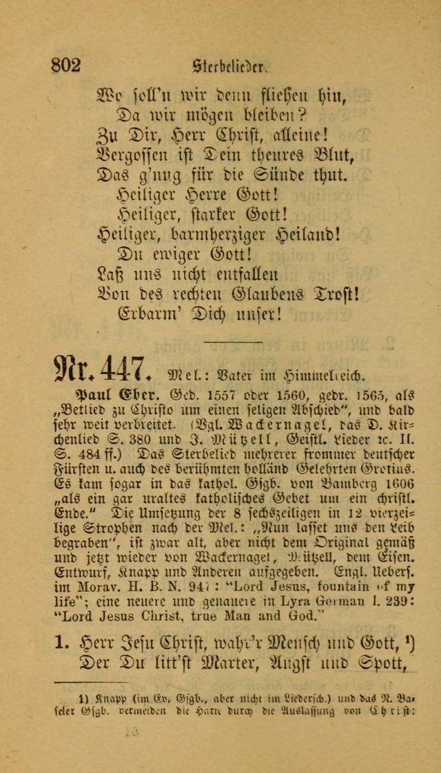 Deutsches Gesangbuch: eine auswahl geistlicher Lieder aus allen Zeiten der Christlichen Kirche für kirchliche und häusliche Gebrauch (Neue, verb. und verm. Aufl) page 804