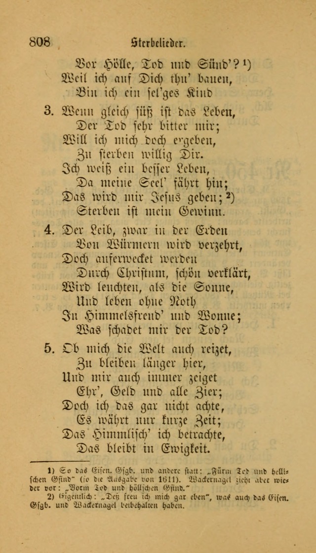 Deutsches Gesangbuch: eine auswahl geistlicher Lieder aus allen Zeiten der Christlichen Kirche für kirchliche und häusliche Gebrauch (Neue, verb. und verm. Aufl) page 810