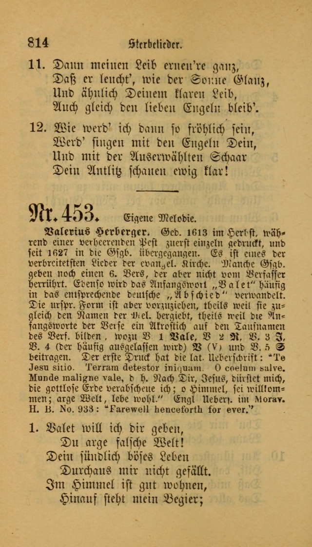 Deutsches Gesangbuch: eine auswahl geistlicher Lieder aus allen Zeiten der Christlichen Kirche für kirchliche und häusliche Gebrauch (Neue, verb. und verm. Aufl) page 816