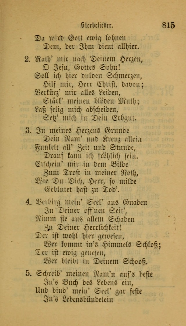 Deutsches Gesangbuch: eine auswahl geistlicher Lieder aus allen Zeiten der Christlichen Kirche für kirchliche und häusliche Gebrauch (Neue, verb. und verm. Aufl) page 817