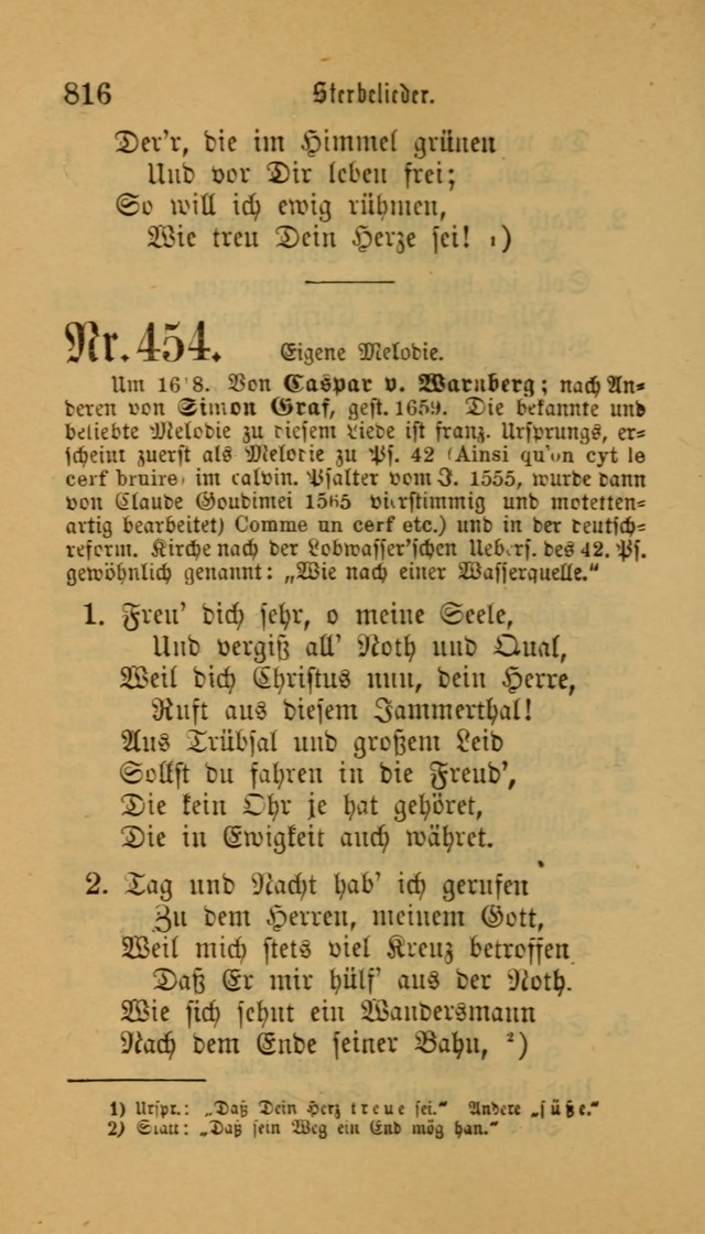 Deutsches Gesangbuch: eine auswahl geistlicher Lieder aus allen Zeiten der Christlichen Kirche für kirchliche und häusliche Gebrauch (Neue, verb. und verm. Aufl) page 818