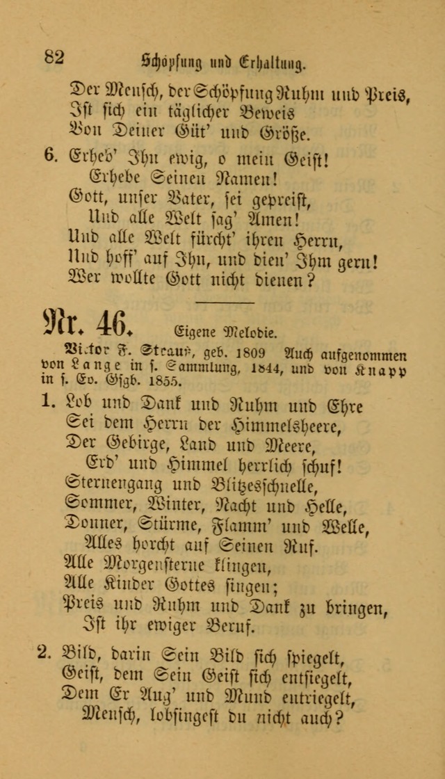 Deutsches Gesangbuch: eine auswahl geistlicher Lieder aus allen Zeiten der Christlichen Kirche für kirchliche und häusliche Gebrauch (Neue, verb. und verm. Aufl) page 82