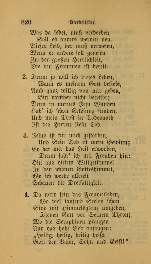 Deutsches Gesangbuch: eine auswahl geistlicher Lieder aus allen Zeiten der Christlichen Kirche für kirchliche und häusliche Gebrauch (Neue, verb. und verm. Aufl) page 822