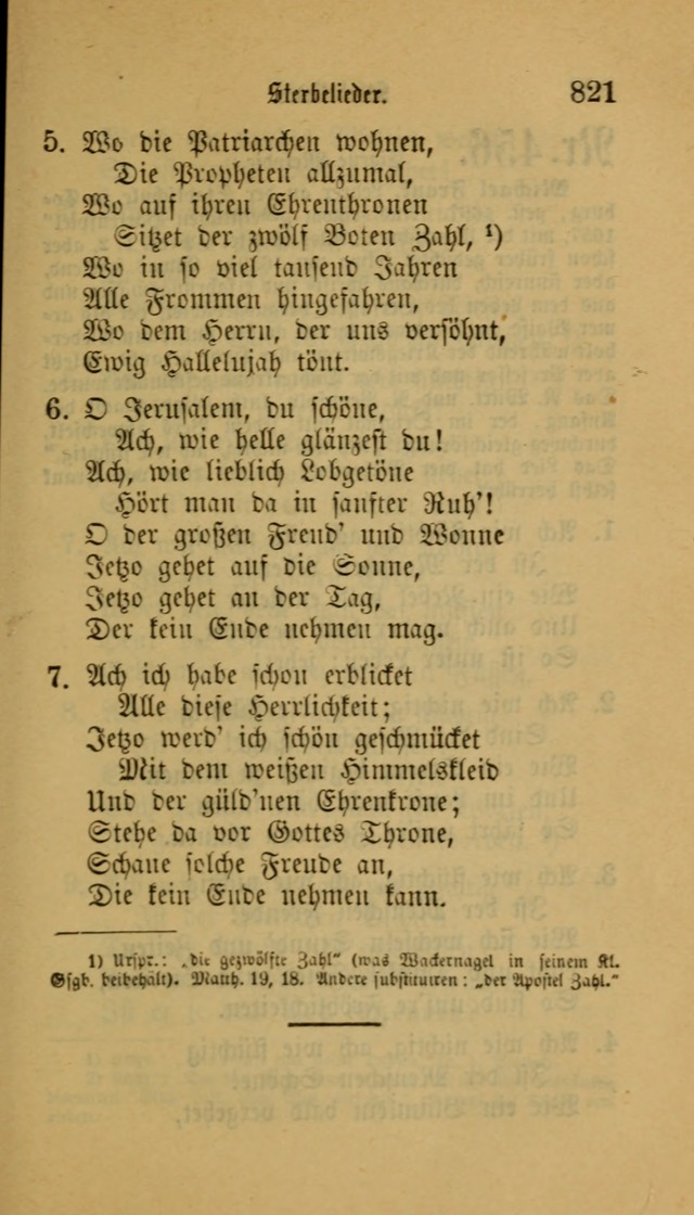 Deutsches Gesangbuch: eine auswahl geistlicher Lieder aus allen Zeiten der Christlichen Kirche für kirchliche und häusliche Gebrauch (Neue, verb. und verm. Aufl) page 823