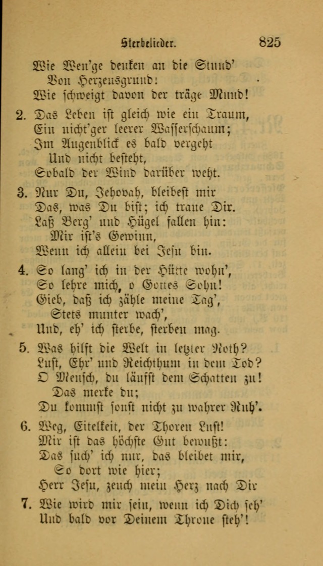 Deutsches Gesangbuch: eine auswahl geistlicher Lieder aus allen Zeiten der Christlichen Kirche für kirchliche und häusliche Gebrauch (Neue, verb. und verm. Aufl) page 827