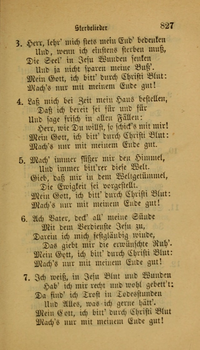 Deutsches Gesangbuch: eine auswahl geistlicher Lieder aus allen Zeiten der Christlichen Kirche für kirchliche und häusliche Gebrauch (Neue, verb. und verm. Aufl) page 829