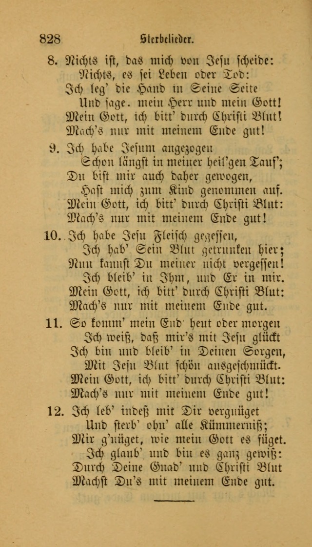 Deutsches Gesangbuch: eine auswahl geistlicher Lieder aus allen Zeiten der Christlichen Kirche für kirchliche und häusliche Gebrauch (Neue, verb. und verm. Aufl) page 830