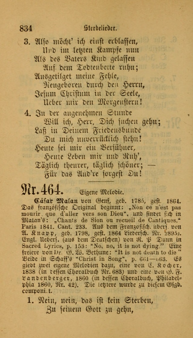 Deutsches Gesangbuch: eine auswahl geistlicher Lieder aus allen Zeiten der Christlichen Kirche für kirchliche und häusliche Gebrauch (Neue, verb. und verm. Aufl) page 836