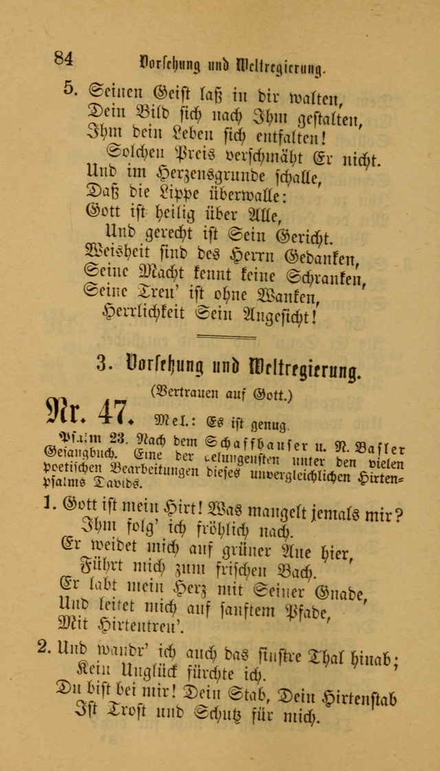 Deutsches Gesangbuch: eine auswahl geistlicher Lieder aus allen Zeiten der Christlichen Kirche für kirchliche und häusliche Gebrauch (Neue, verb. und verm. Aufl) page 84