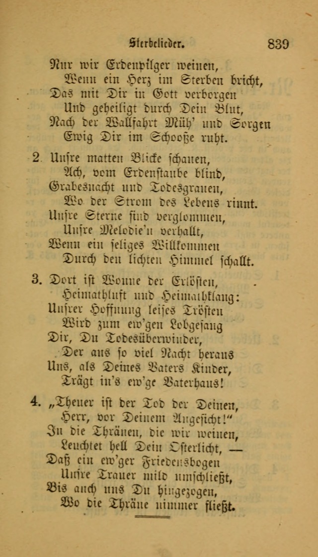 Deutsches Gesangbuch: eine auswahl geistlicher Lieder aus allen Zeiten der Christlichen Kirche für kirchliche und häusliche Gebrauch (Neue, verb. und verm. Aufl) page 841