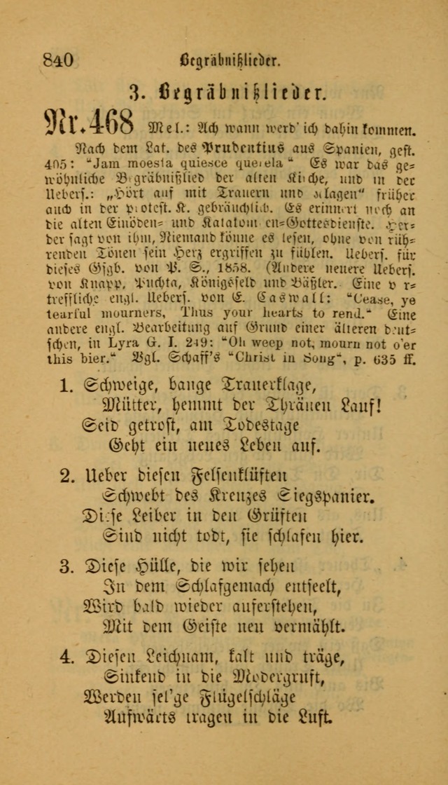 Deutsches Gesangbuch: eine auswahl geistlicher Lieder aus allen Zeiten der Christlichen Kirche für kirchliche und häusliche Gebrauch (Neue, verb. und verm. Aufl) page 842