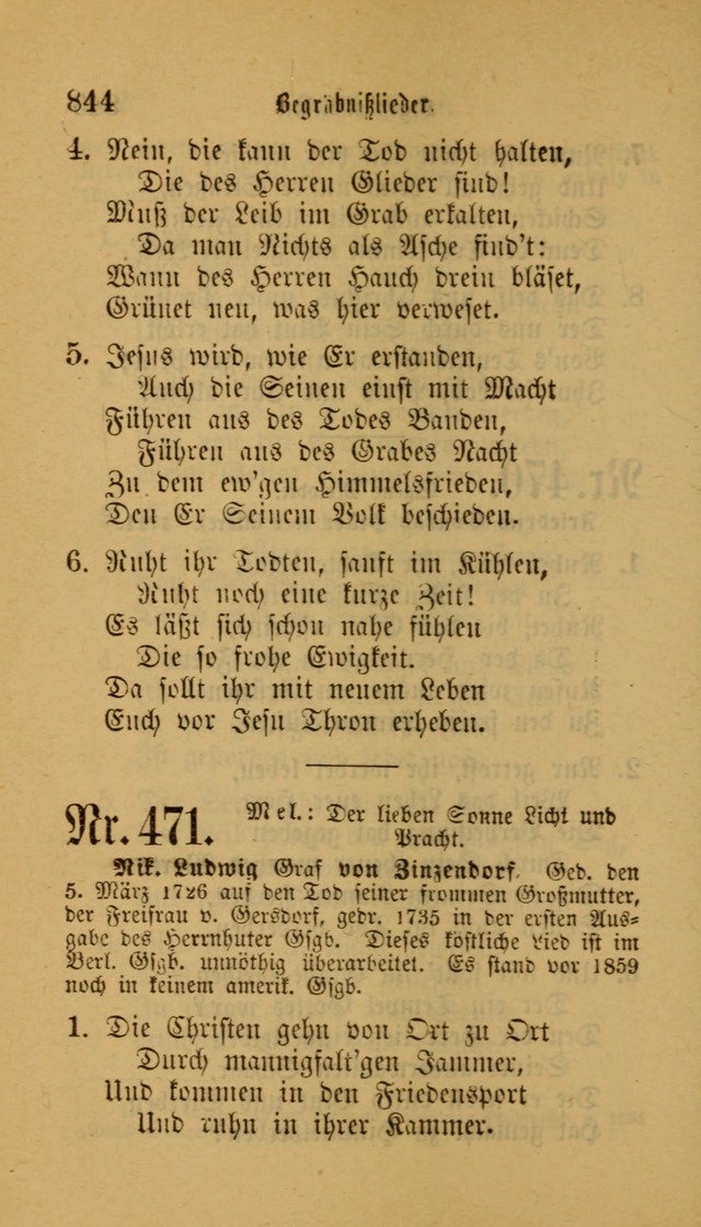 Deutsches Gesangbuch: eine auswahl geistlicher Lieder aus allen Zeiten der Christlichen Kirche für kirchliche und häusliche Gebrauch (Neue, verb. und verm. Aufl) page 846