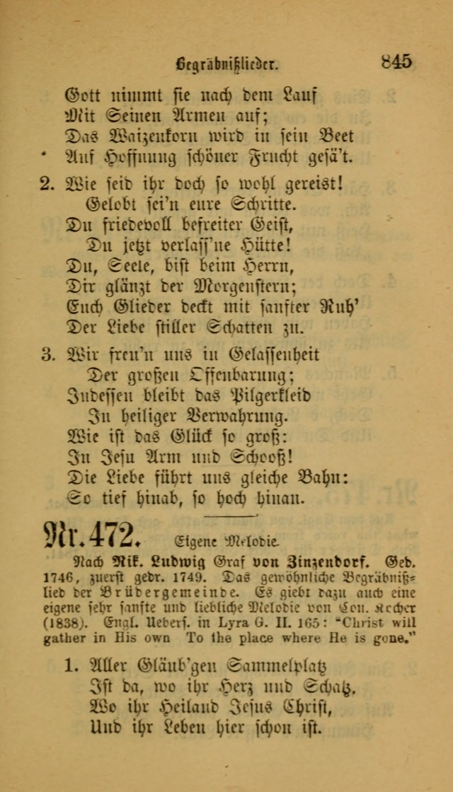 Deutsches Gesangbuch: eine auswahl geistlicher Lieder aus allen Zeiten der Christlichen Kirche für kirchliche und häusliche Gebrauch (Neue, verb. und verm. Aufl) page 847