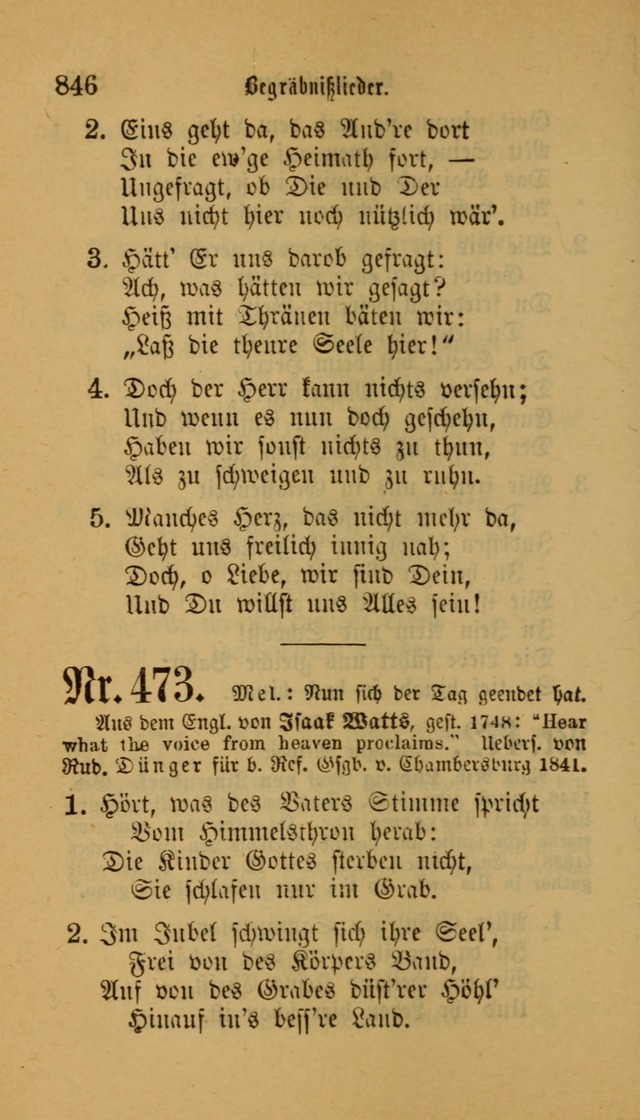 Deutsches Gesangbuch: eine auswahl geistlicher Lieder aus allen Zeiten der Christlichen Kirche für kirchliche und häusliche Gebrauch (Neue, verb. und verm. Aufl) page 848