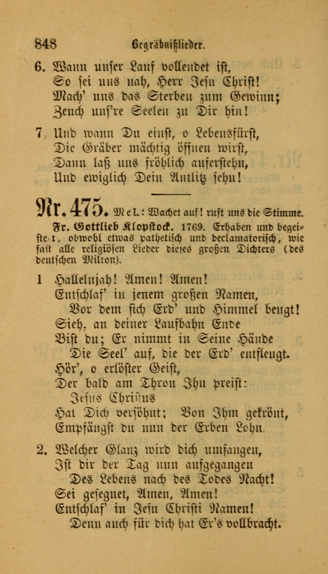 Deutsches Gesangbuch: eine auswahl geistlicher Lieder aus allen Zeiten der Christlichen Kirche für kirchliche und häusliche Gebrauch (Neue, verb. und verm. Aufl) page 850