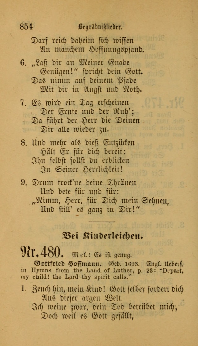 Deutsches Gesangbuch: eine auswahl geistlicher Lieder aus allen Zeiten der Christlichen Kirche für kirchliche und häusliche Gebrauch (Neue, verb. und verm. Aufl) page 856