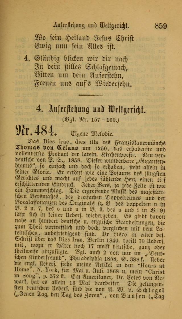 Deutsches Gesangbuch: eine auswahl geistlicher Lieder aus allen Zeiten der Christlichen Kirche für kirchliche und häusliche Gebrauch (Neue, verb. und verm. Aufl) page 861