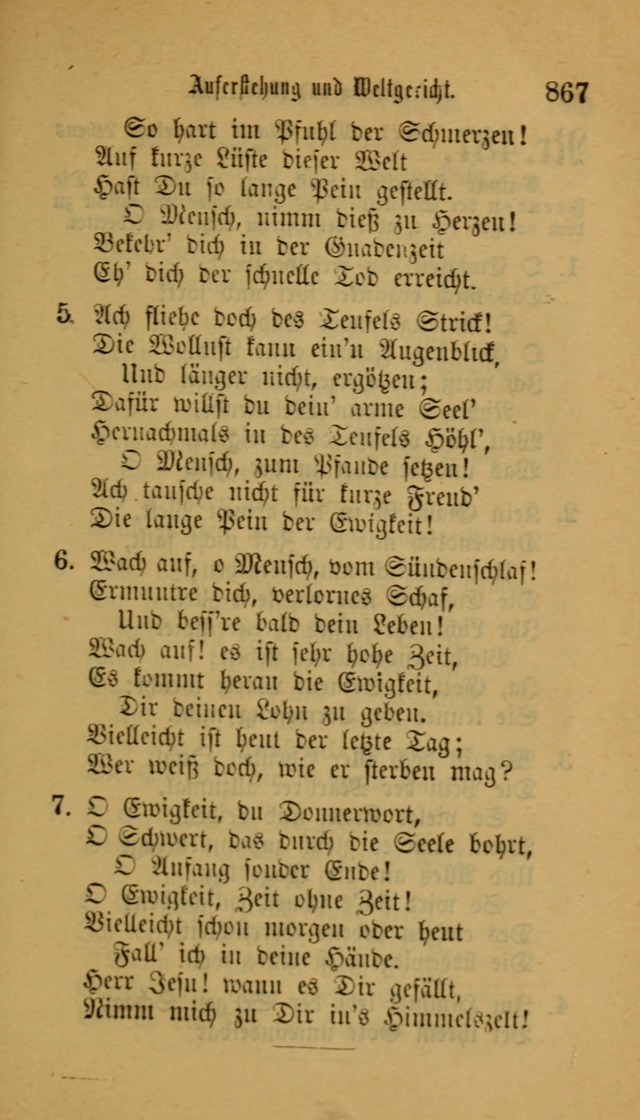 Deutsches Gesangbuch: eine auswahl geistlicher Lieder aus allen Zeiten der Christlichen Kirche für kirchliche und häusliche Gebrauch (Neue, verb. und verm. Aufl) page 869