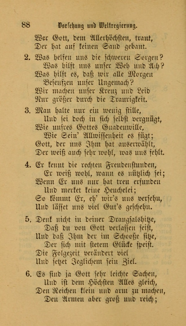 Deutsches Gesangbuch: eine auswahl geistlicher Lieder aus allen Zeiten der Christlichen Kirche für kirchliche und häusliche Gebrauch (Neue, verb. und verm. Aufl) page 88