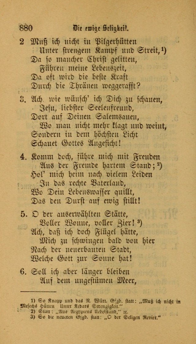 Deutsches Gesangbuch: eine auswahl geistlicher Lieder aus allen Zeiten der Christlichen Kirche für kirchliche und häusliche Gebrauch (Neue, verb. und verm. Aufl) page 882