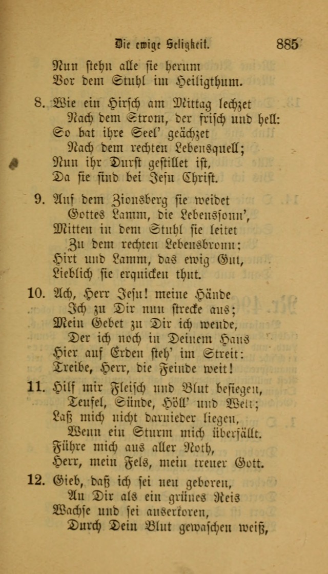 Deutsches Gesangbuch: eine auswahl geistlicher Lieder aus allen Zeiten der Christlichen Kirche für kirchliche und häusliche Gebrauch (Neue, verb. und verm. Aufl) page 887