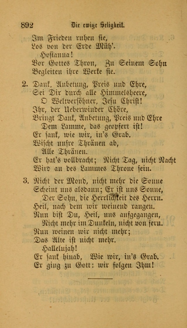 Deutsches Gesangbuch: eine auswahl geistlicher Lieder aus allen Zeiten der Christlichen Kirche für kirchliche und häusliche Gebrauch (Neue, verb. und verm. Aufl) page 894