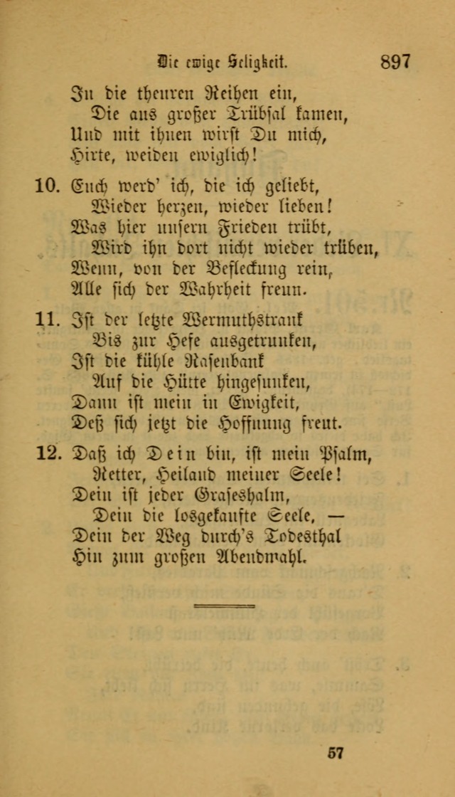 Deutsches Gesangbuch: eine auswahl geistlicher Lieder aus allen Zeiten der Christlichen Kirche für kirchliche und häusliche Gebrauch (Neue, verb. und verm. Aufl) page 899