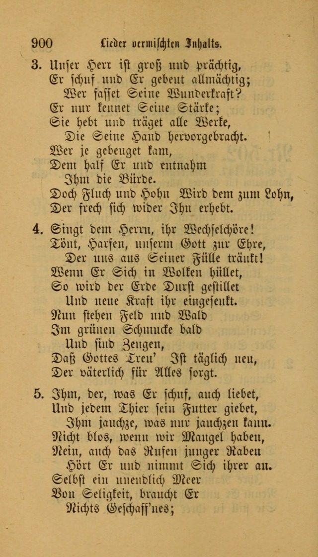 Deutsches Gesangbuch: eine auswahl geistlicher Lieder aus allen Zeiten der Christlichen Kirche für kirchliche und häusliche Gebrauch (Neue, verb. und verm. Aufl) page 902