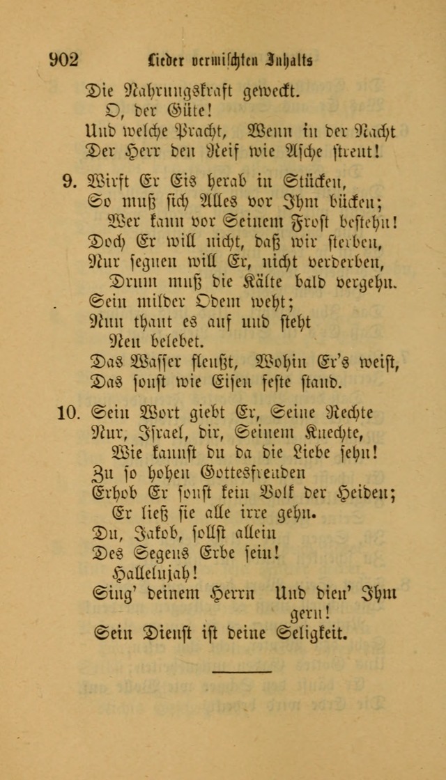 Deutsches Gesangbuch: eine auswahl geistlicher Lieder aus allen Zeiten der Christlichen Kirche für kirchliche und häusliche Gebrauch (Neue, verb. und verm. Aufl) page 904