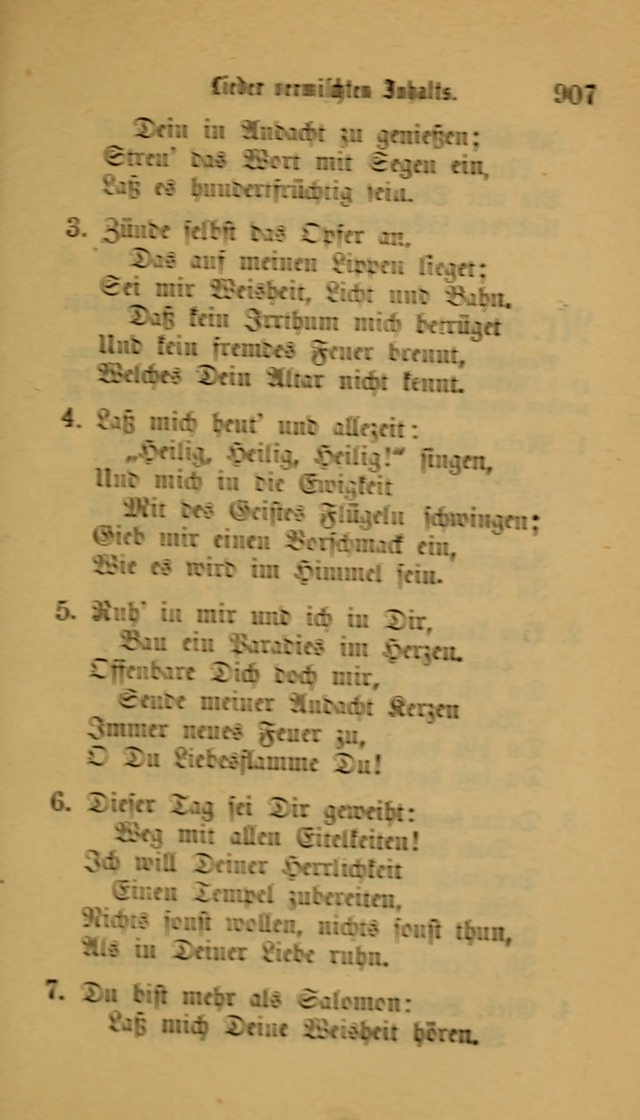 Deutsches Gesangbuch: eine auswahl geistlicher Lieder aus allen Zeiten der Christlichen Kirche für kirchliche und häusliche Gebrauch (Neue, verb. und verm. Aufl) page 909